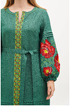 Embroidered dress "Olga" green